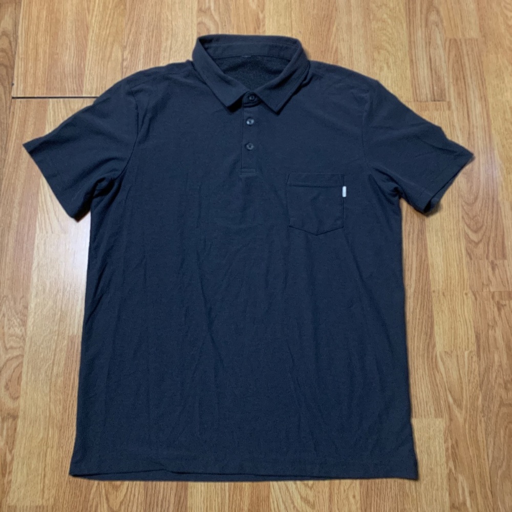 Vuori Ace Polo Shirt Mens Size Large Gray Golf Tennis Stretch Athleisure